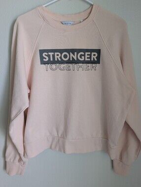 🌸Peloton Stronger Together Pink Crewneck Sweatshirt Womens Size S Athleisure